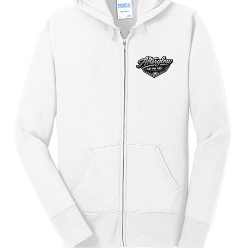 Afterglow Core Zip Hoodie in White by Afterglow Apparel